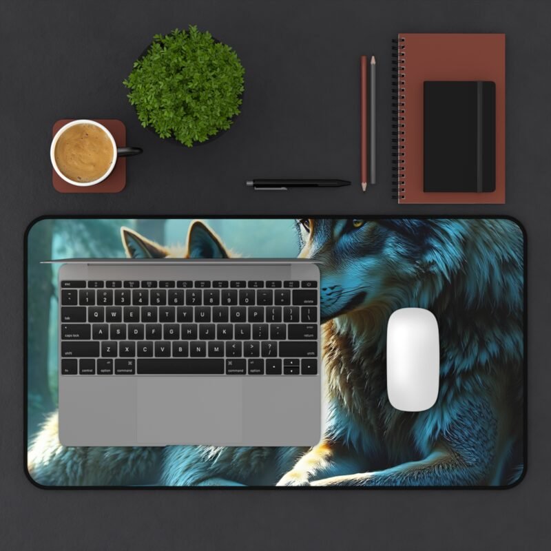 Majestic Wolf Desk Mat for Nature-Inspired Workspaces - Image 7