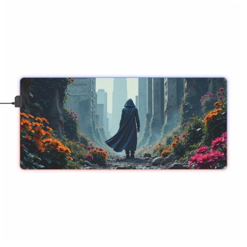 Post-Apocalyptic Gaming Mouse Pad with Vibrant Ruins and Nature-Inspired Design - Image 9