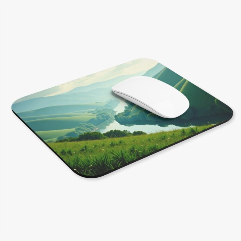 Nature Desk Mat with Serene Hills and River Design for Tranquil Workspaces - Image 3
