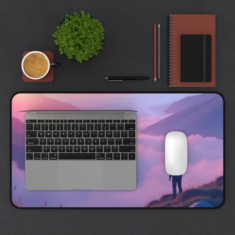 Mountain Desk Mat with Alpine Sunrise Design for Nature-Inspired Workspaces - Image 7