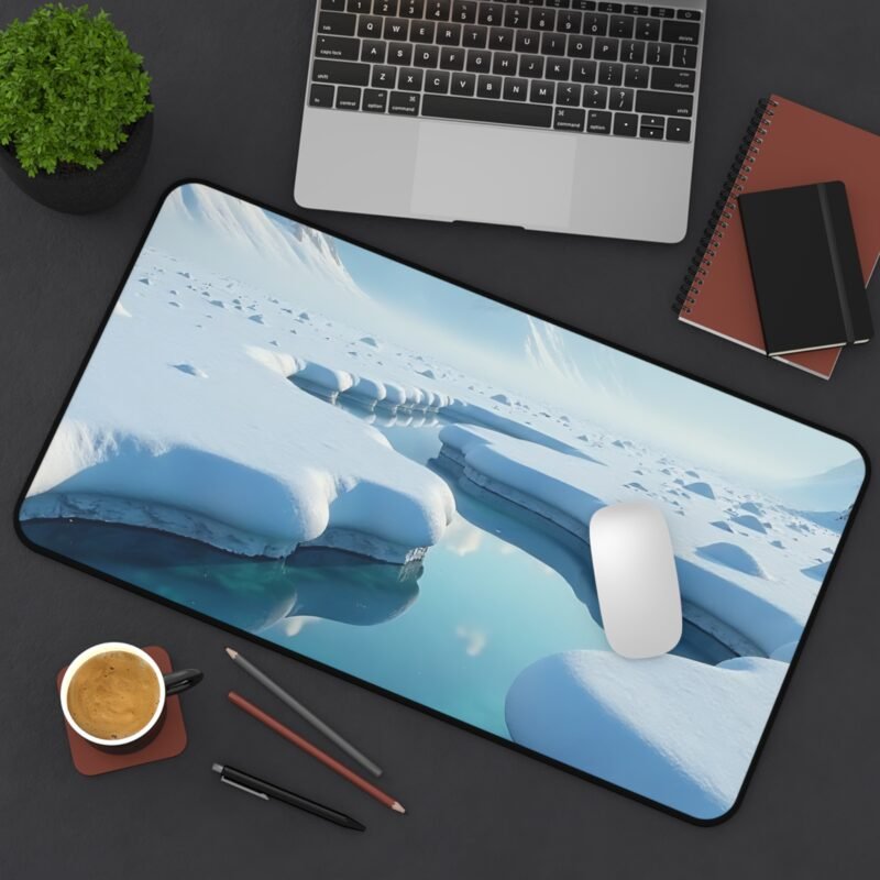 Winter Desk Mat with Serene Arctic Landscape for a Calming Workspace - Image 8