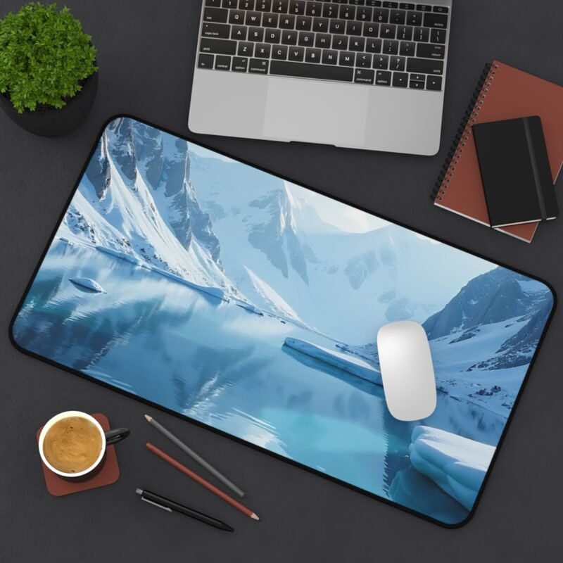 Nature Desk Accessories Snowy Mountain Mouse Pad with Serene Alpine Lake Design - Image 8