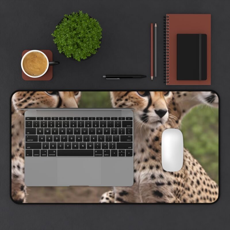 Cheetah Wildlife Desk Mat – Inspiring Nature-Themed Workspace - Image 7