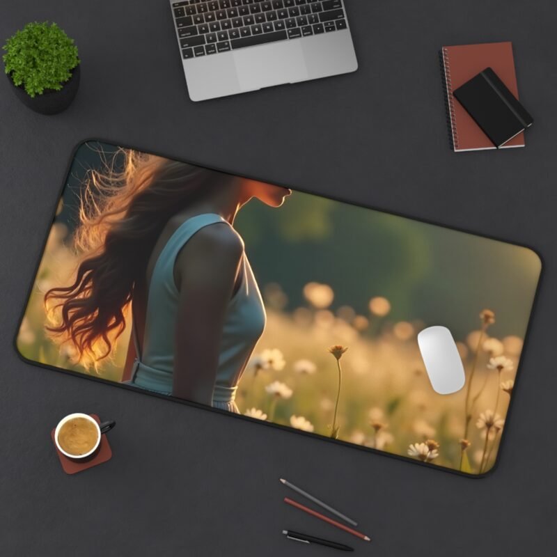 Sunset Meadow Desk Mat with Elegant Golden Hour Design for Tranquil Workspaces - Image 12