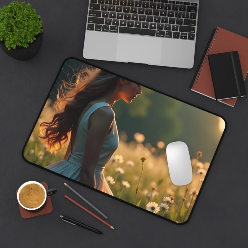 Sunset Meadow Desk Mat with Elegant Golden Hour Design for Tranquil Workspaces - Image 4