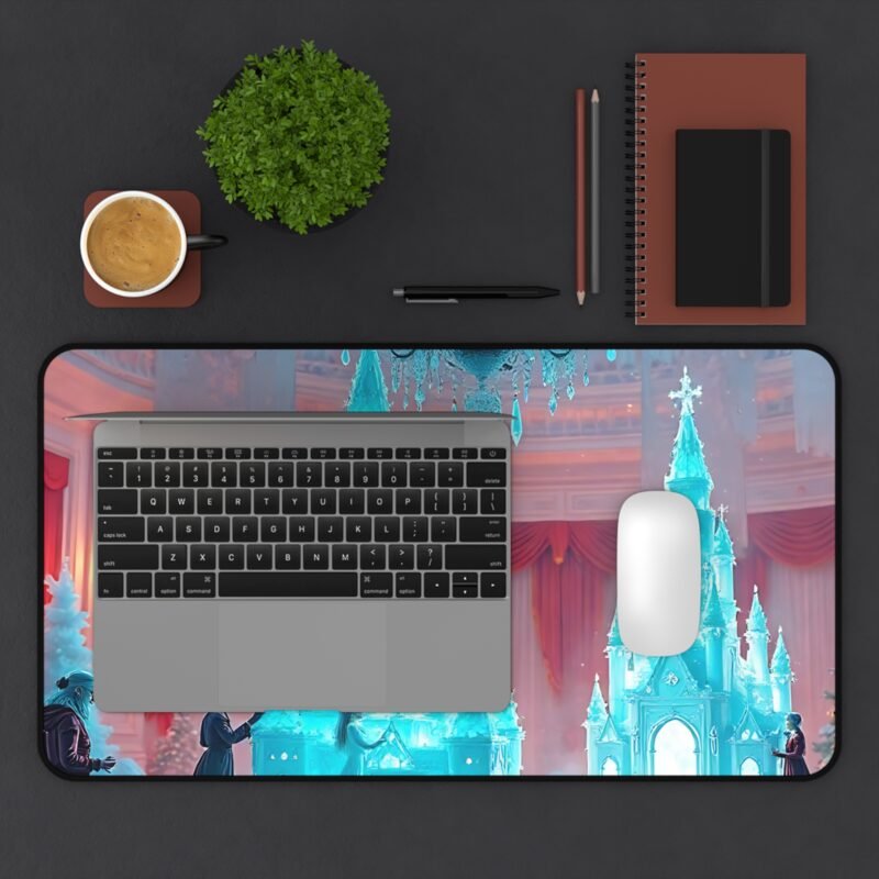 Winter Desk Mat with Icy Palace Design and Festive Christmas Elegance - Image 7