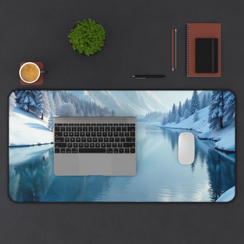 Winter Desk Mat with Serene Snowy Landscape for a Calm and Productive Workspace - Image 11