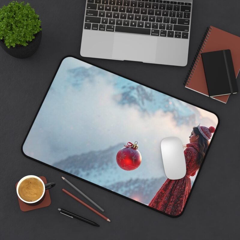 Christmas Desk Mat with Winter Wonderland Theme for Festive Holiday Decor - Image 4