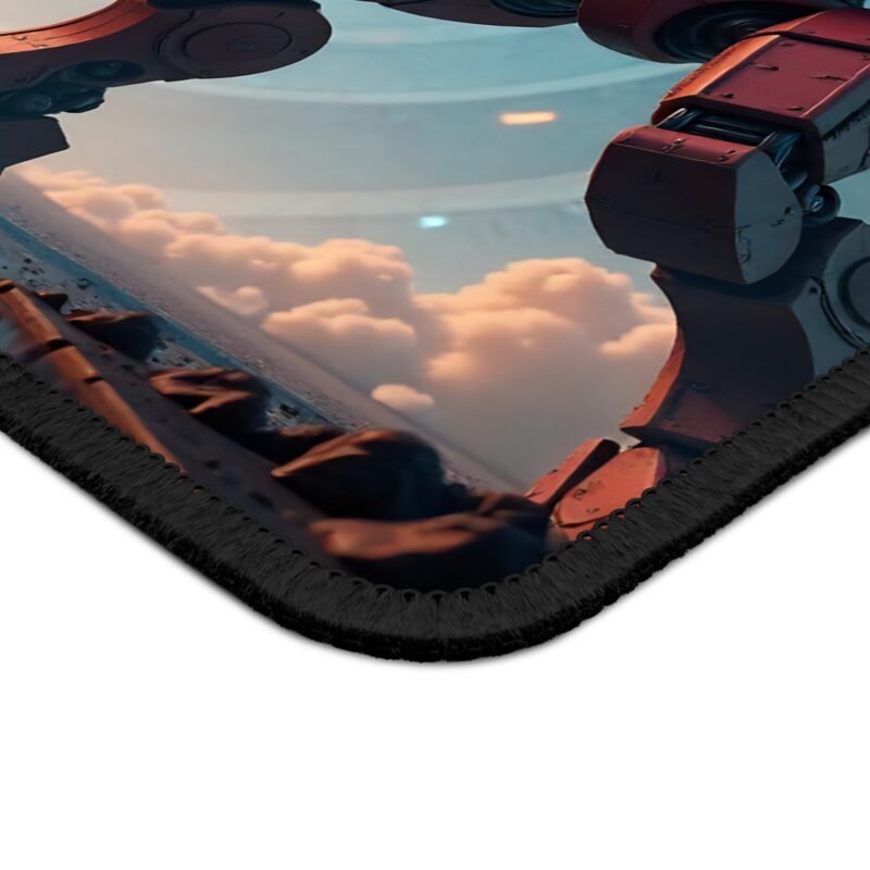 Epic Sci-Fi Gaming Mouse Pad with Towering Mech Arena Design - Image 4