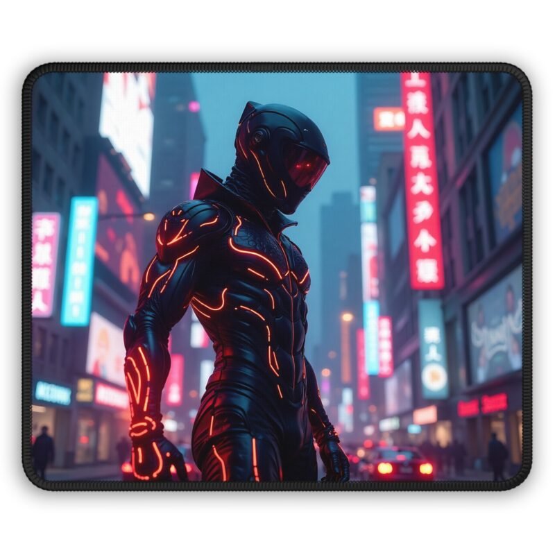 Cyberpunk Gaming Mouse Pad Neon Futuristic Design for Smooth Performance