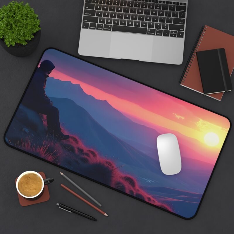 Mountain Desk Mat with Sunset Design for Adventurous Workspaces - Image 8