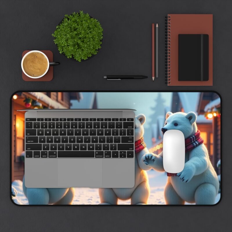 Winter Desk Mat with Cheerful Polar Bears for Cozy Workspaces - Image 7