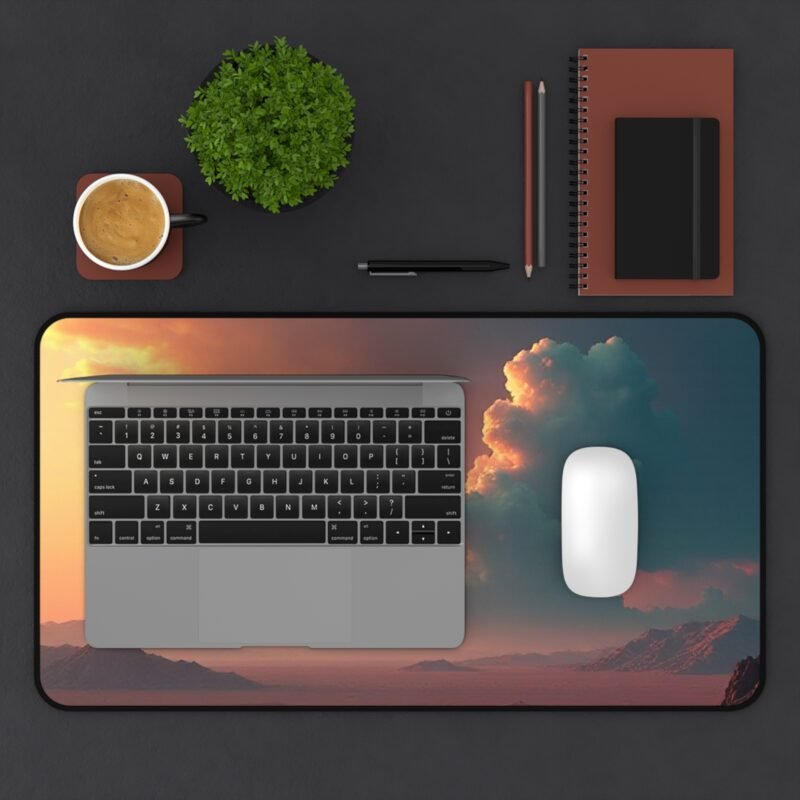Desert Sunset Desk Mat for Serene Workspace and Adventurous Vibes - Image 7