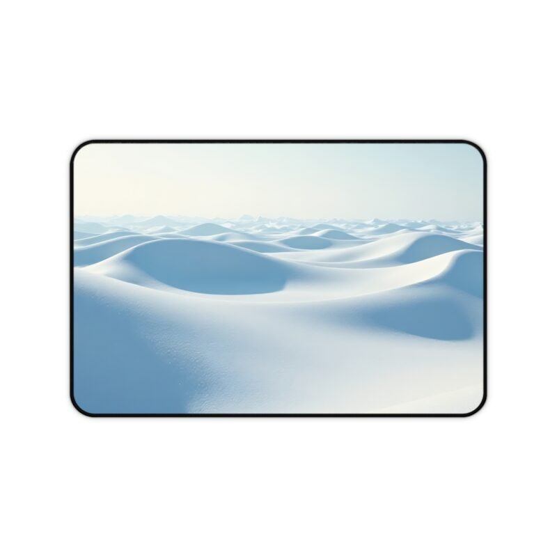 Winter Desk Mat with Serene Snowscape Design for Calm and Productive Workspaces