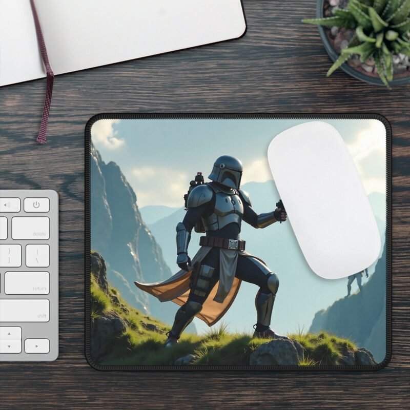 Gaming Mouse Pad Galactic Bounty Hunter with Epic Mountainous Design - Image 3