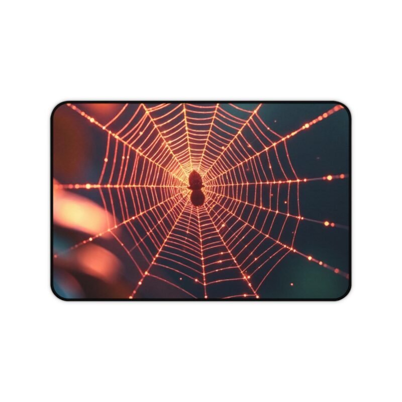 Spider Web Desk Mat with Nature-Inspired Design for Stylish Workspace