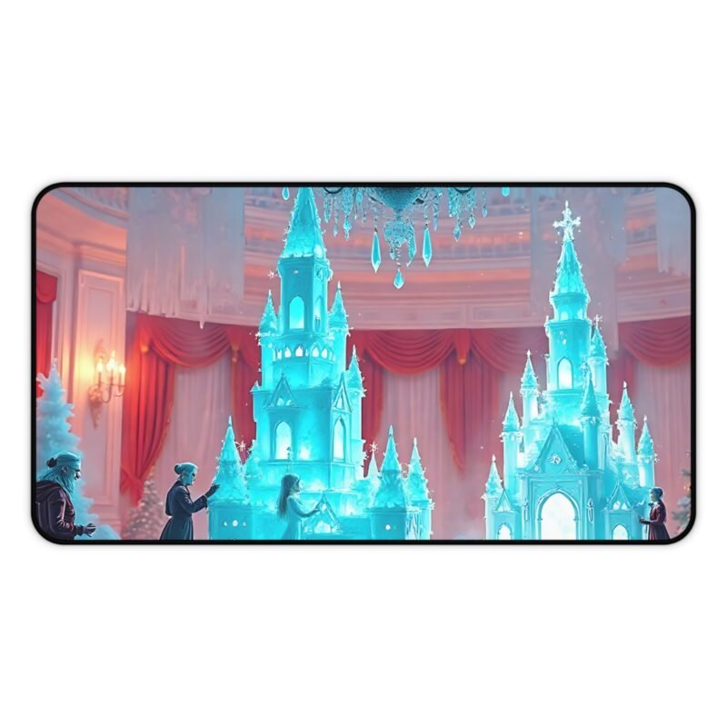 Winter Desk Mat with Icy Palace Design and Festive Christmas Elegance - Image 5