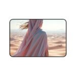 Desert Desk Mat with Wanderer Design for Inspirational Workspace Decor