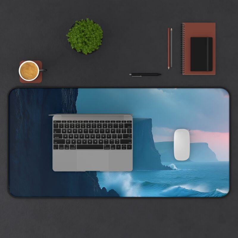 Coastal Desk Mat with Sunset Cliff Design for Inspiring and Serene Workspaces - Image 11