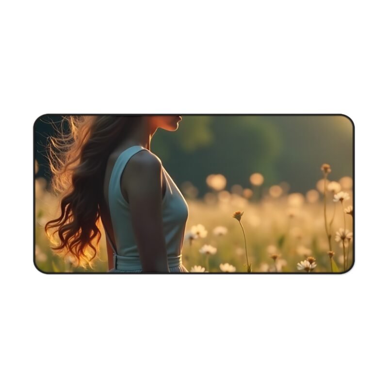 Sunset Meadow Desk Mat with Elegant Golden Hour Design for Tranquil Workspaces - Image 9