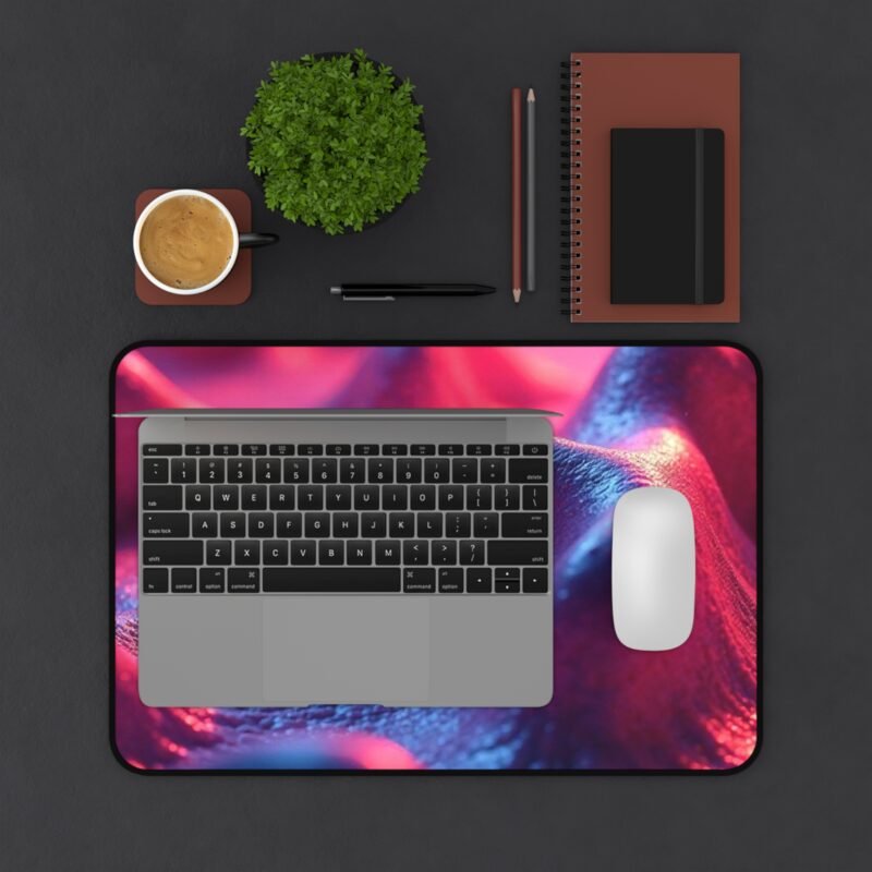 Colorful Desk Mat for Creative Workspaces with Vibrant Red and Blue Design - Image 3