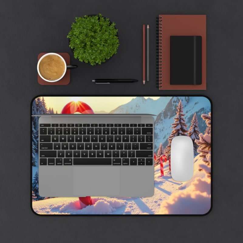 Holiday Desk Mat with Candy Cane Design for Festive Workspaces - Image 3