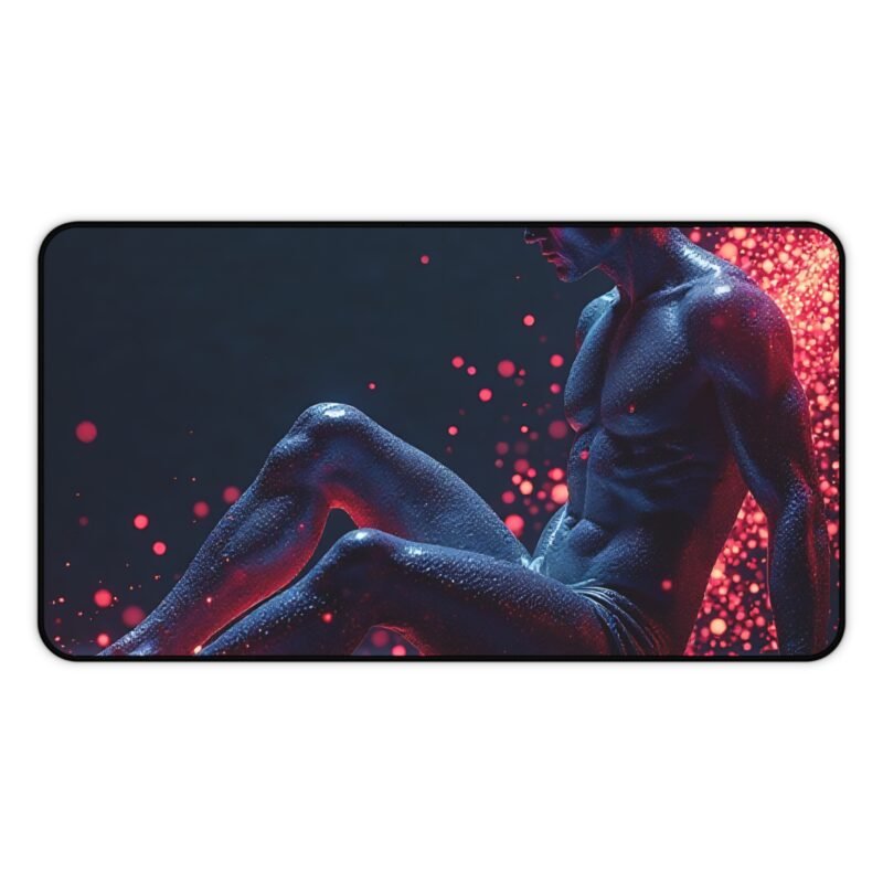 Futuristic Desk Mat with Radiant Particle Design for Innovative Workspaces - Image 5