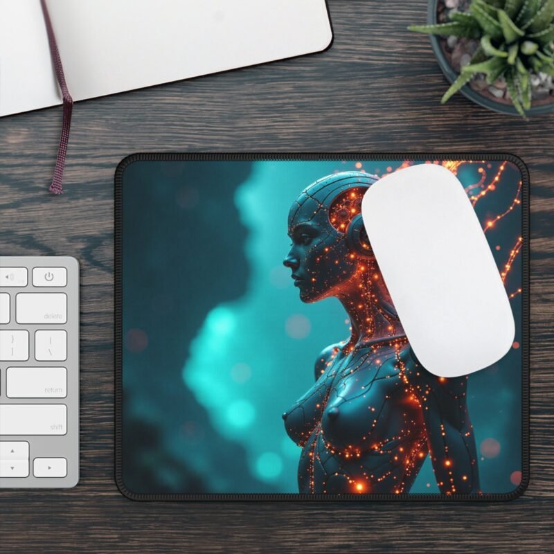 RGB Gaming Mouse Pad with Cybernetic Design and Precision Surface for Gamers - Image 3