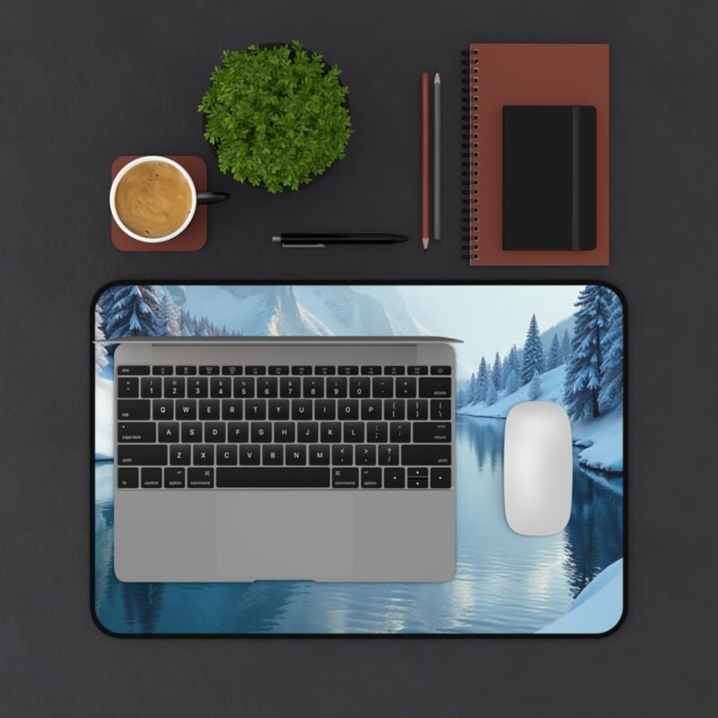 Winter Desk Mat with Serene Snowy Landscape for a Calm and Productive Workspace - Image 3