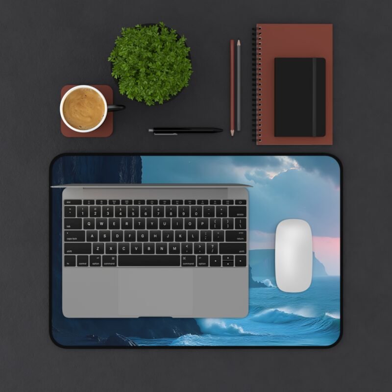 Coastal Desk Mat with Sunset Cliff Design for Inspiring and Serene Workspaces - Image 3