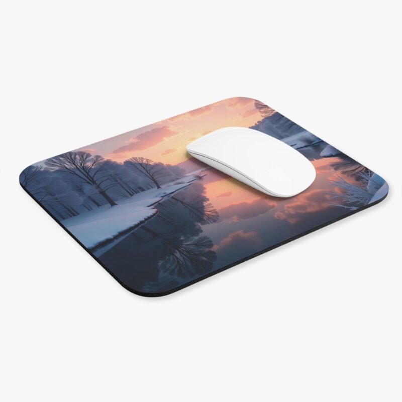 Winter Nature Desk Mat with Tranquil Snowy Landscape for a Serene Workspace - Image 3