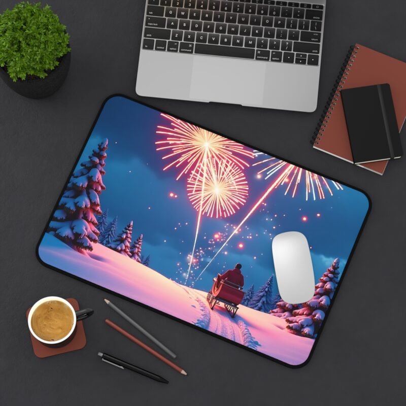 Christmas Desk Mat with Winter Wonderland Design for Festive Workspaces - Image 4