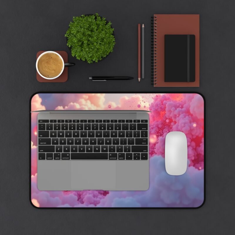 Aesthetic Desk Mat with Dreamy Pink Sky Design for Inspiring Workspaces - Image 3