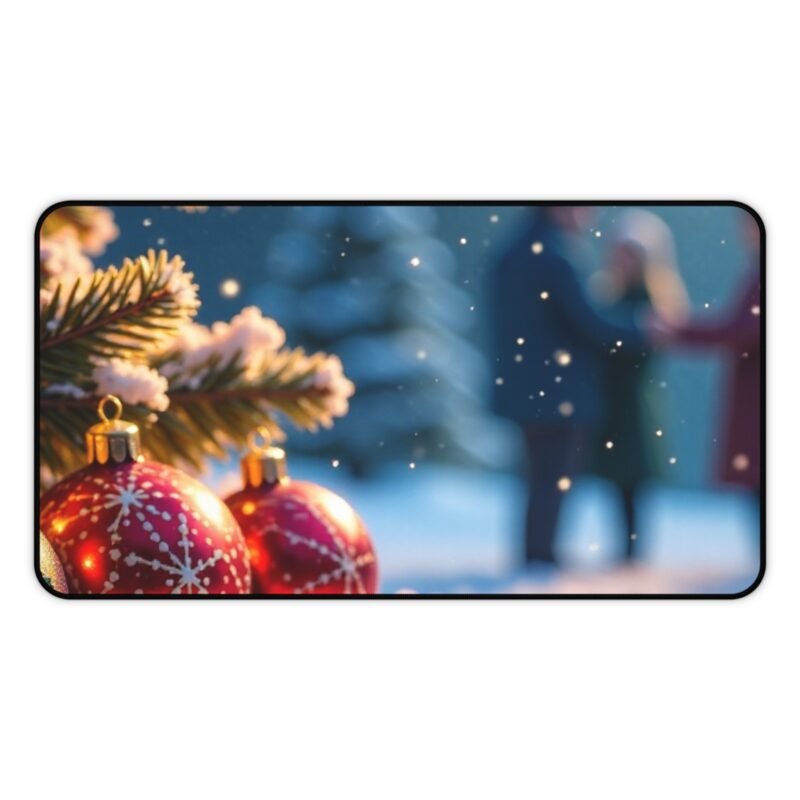 Christmas Desk Mat with Festive Tree and Winter Snow Scene for Holiday Workspaces - Image 5