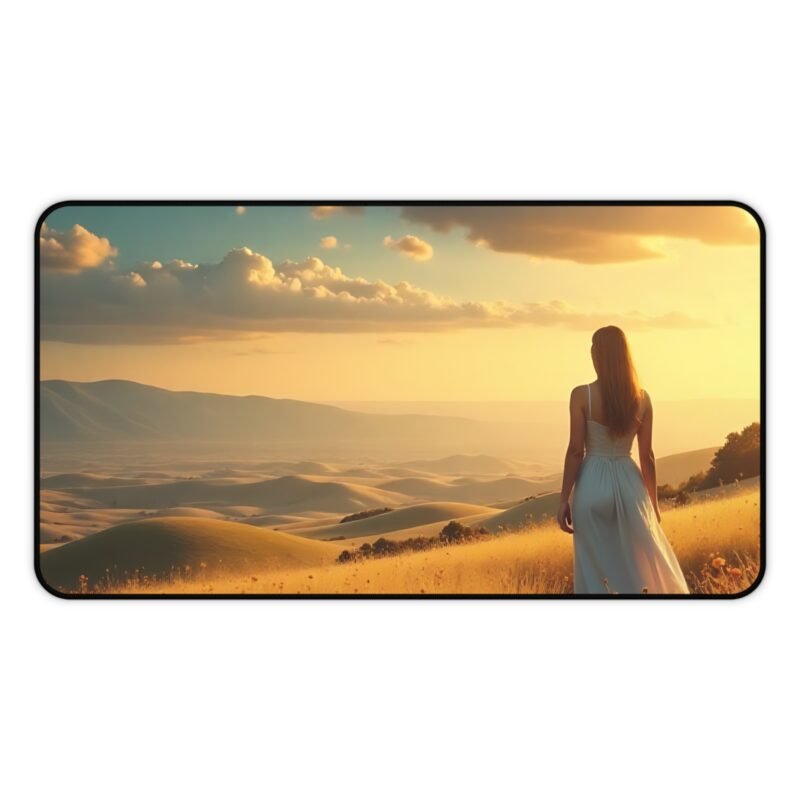 Nature Desk Mat with Golden Hour Landscape for a Serene Workspace - Image 5