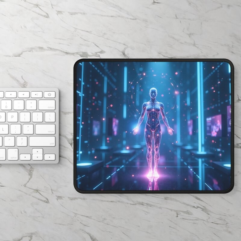 Futuristic RGB Gaming Mouse Pad with Neon Glow and Precision Surface - Image 2