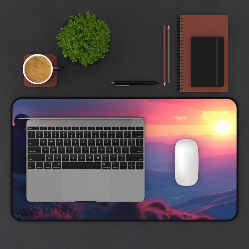 Mountain Desk Mat with Sunset Design for Adventurous Workspaces - Image 7