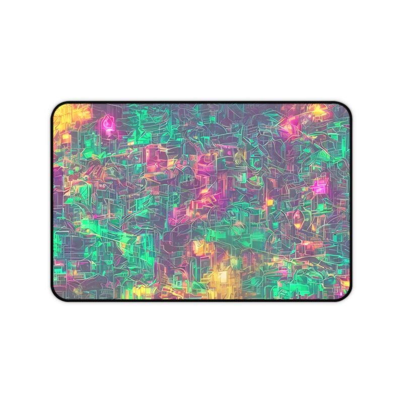 Cyberpunk Desk Mat - Neon-Futuristic Design for Gamers and Creators