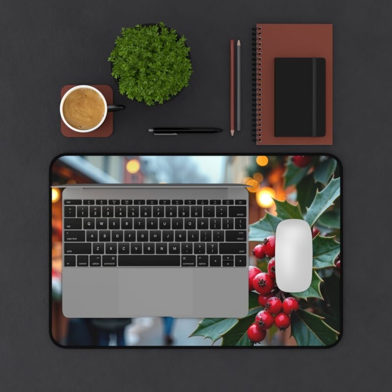 Festive Christmas Desk Mat with Holiday Market Design for a Cheerful Workspace - Image 3