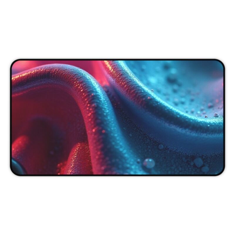 Abstract Desk Mat with Fluid Gradient Design in Blue and Red - Image 5