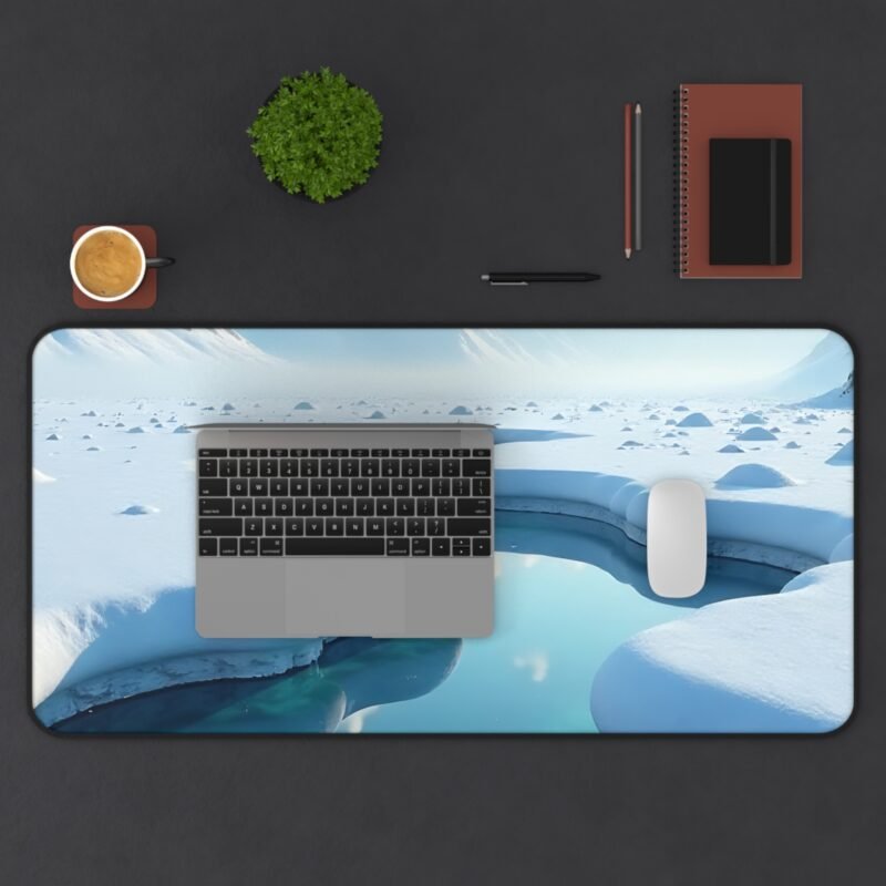 Winter Desk Mat with Serene Arctic Landscape for a Calming Workspace - Image 11