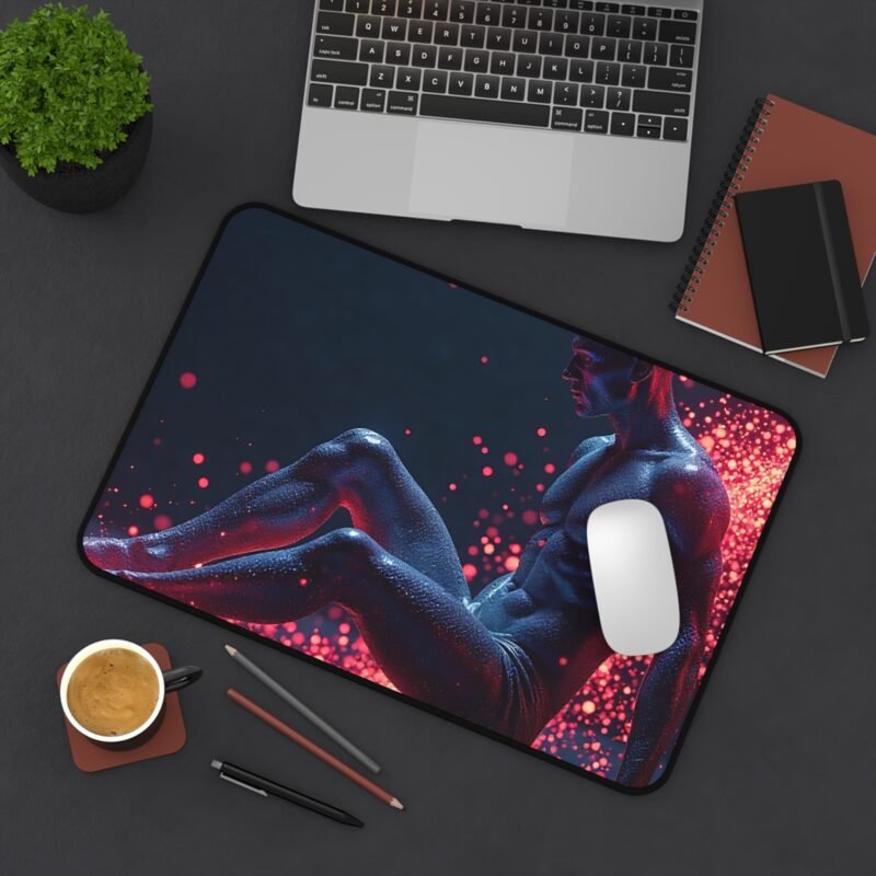 Futuristic Desk Mat with Radiant Particle Design for Innovative Workspaces - Image 4