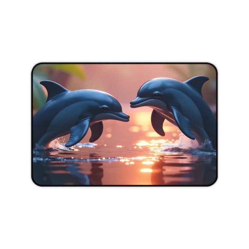 Dolphin Desk Mat with Vibrant Marine Design for a Calming Workspace