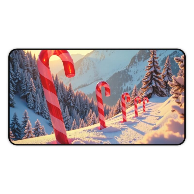 Holiday Desk Mat with Candy Cane Design for Festive Workspaces - Image 5