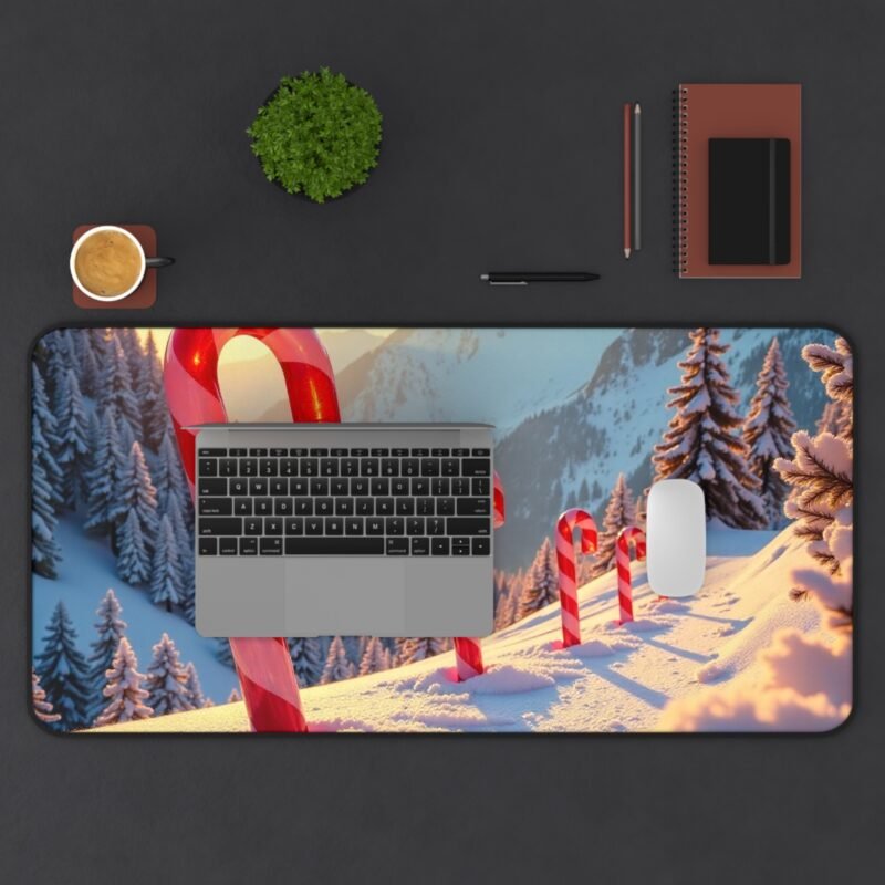 Holiday Desk Mat with Candy Cane Design for Festive Workspaces - Image 11