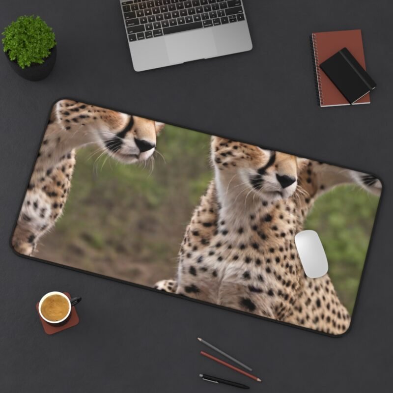 Cheetah Wildlife Desk Mat – Inspiring Nature-Themed Workspace - Image 12