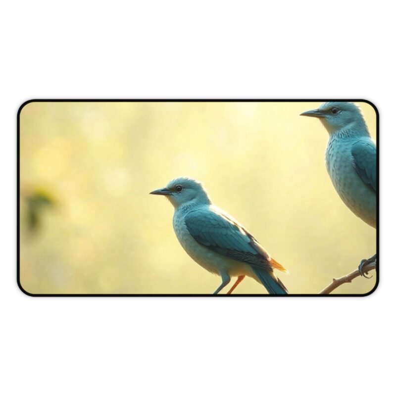 Nature Desk Mat with Majestic Birds and Leafy Design for a Calm and Elegant Workspace - Image 5