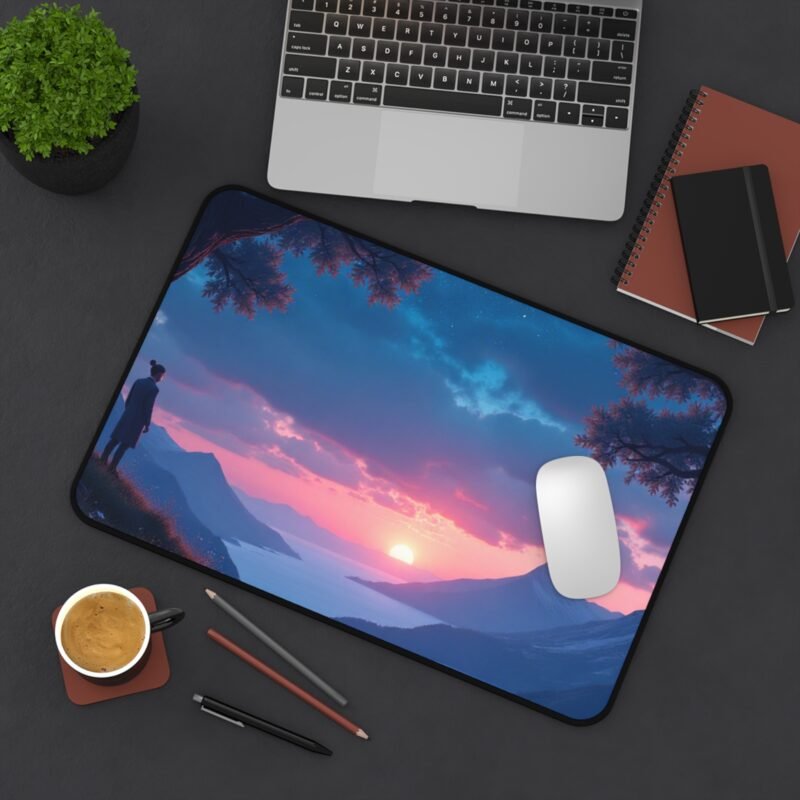 Twilight Nature Desk Mat with Serene Landscape Design for Creative Workspaces - Image 4