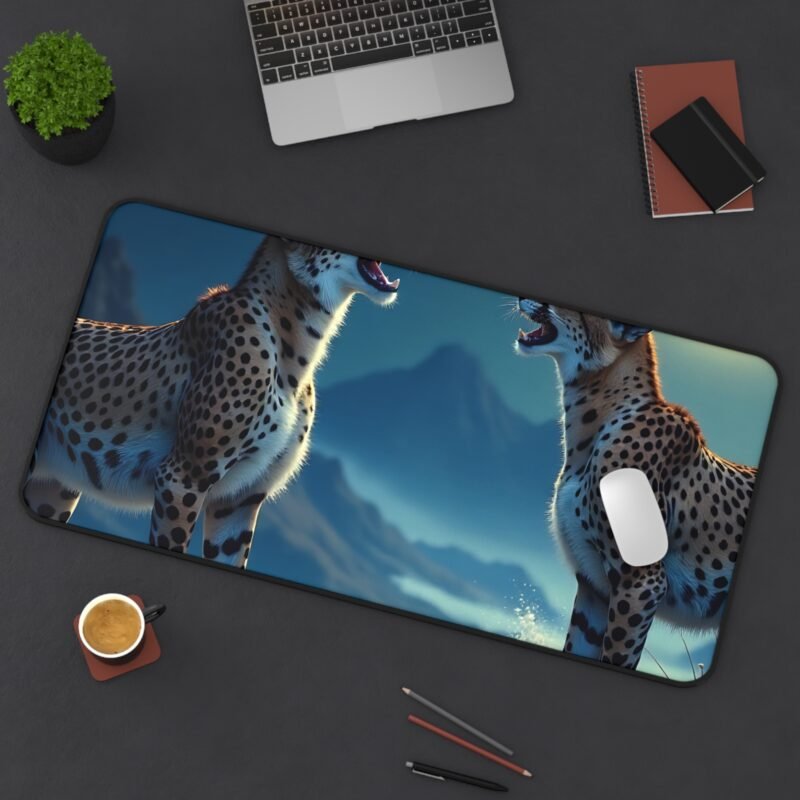 Cheetah Desk Mat with Full Moon Design for Bold and Inspiring Workspaces - Image 12