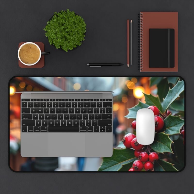 Festive Christmas Desk Mat with Holiday Market Design for a Cheerful Workspace - Image 7